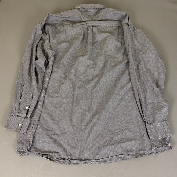 Sean John Button Down Shirt Men's 4XB Black White Gingham Check Long Sleeve - Picture 11 of 12